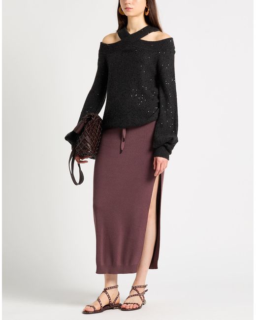 Brunello Cucinelli Purple Midi Skirt