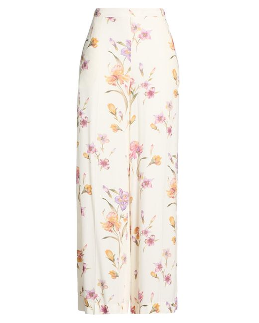 Twinset Natural Ivory Pants Viscose