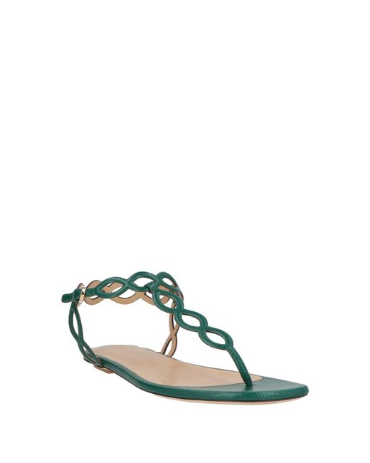 Sergio Rossi Green Thong Sandal
