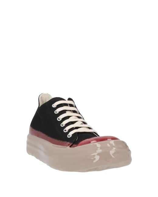 Rick Owens Black Sneakers Textile Fibers