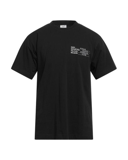 Vetements Black T-shirt for men