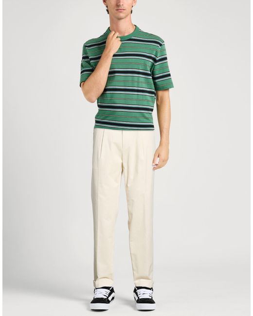 Alpha Studio Natural Cream Pants Cotton, Elastane for men