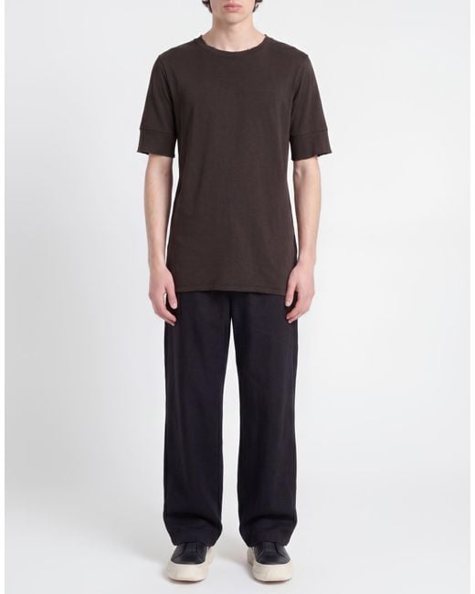 Thom Krom Black Dark T-Shirt Cotton, Modal, Elastane for men