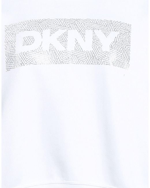 DKNY White Sweatshirt Cotton, Polyester