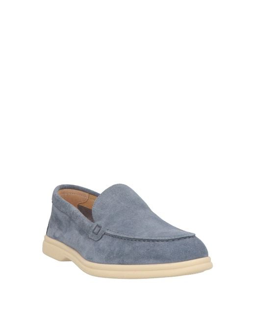 Doucal's Blue Loafers Leather