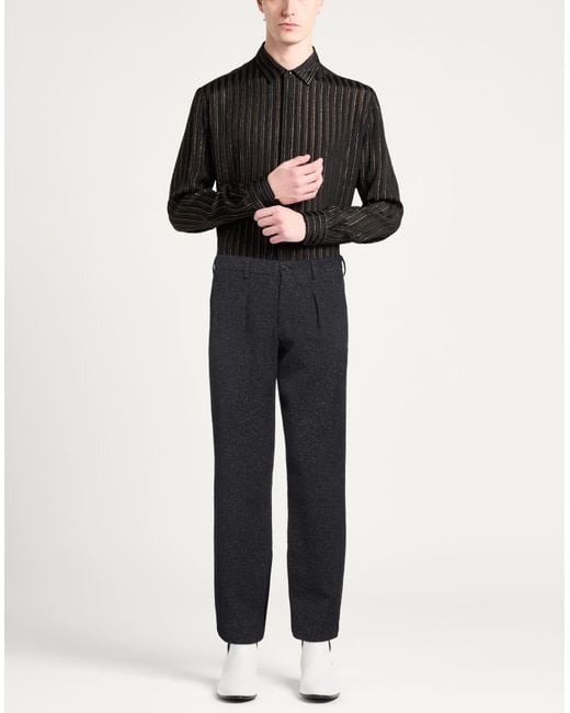 Giorgio Armani Blue Pants Virgin Wool, Elastane for men
