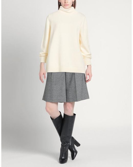 Gran Sasso White Turtleneck Virgin Wool, Viscose, Cashmere