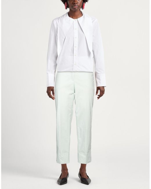 Peserico White Pants Cotton, Elastane