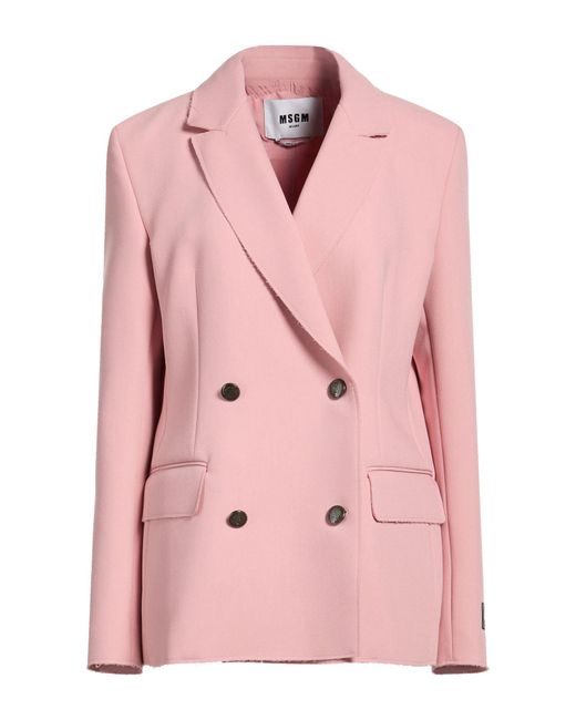 MSGM Pink Blazer Polyester, Viscose, Elastane