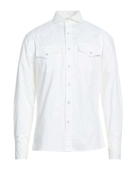 Brunello Cucinelli White Shirt Cotton for men