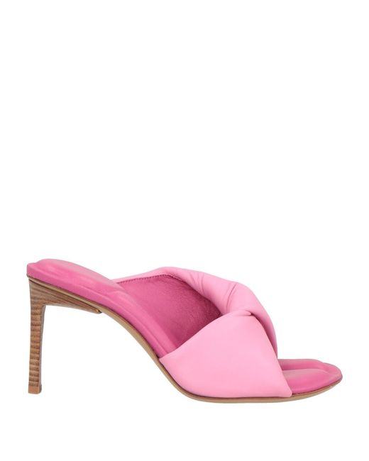 Jacquemus Pink Sandals Soft Leather