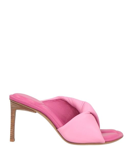 Jacquemus Pink Sandals Soft Leather