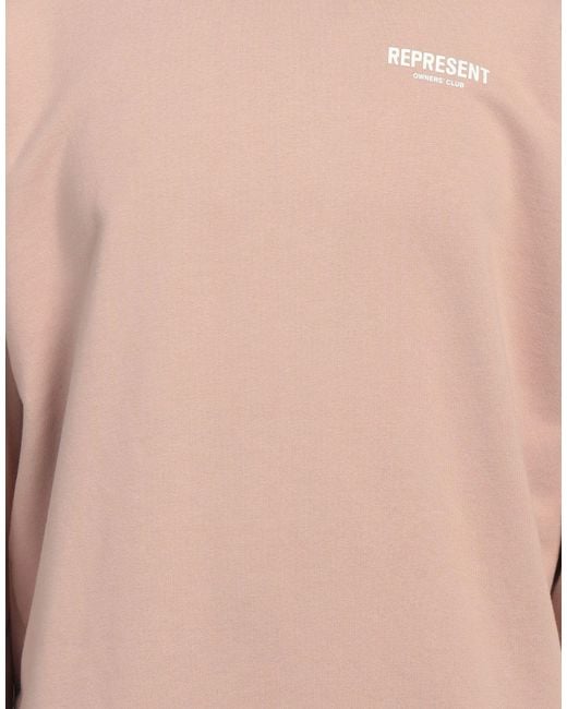 Represent Pink Sweatshirt Cotton, Elastane for men