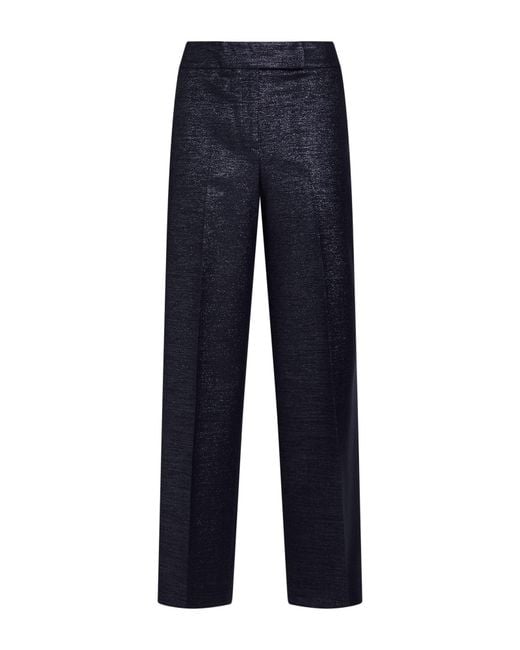 Peserico Blue Pants Virgin Wool, Viscose, Polyamide, Elastane