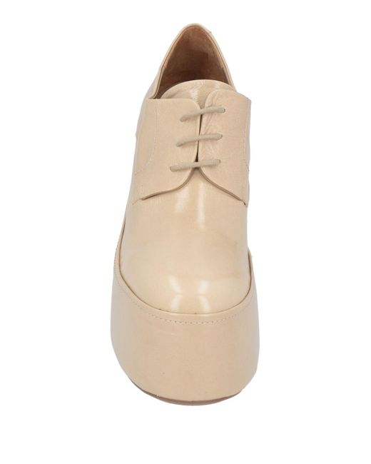 Paloma Barceló Natural Lace-Up Shoes Leather