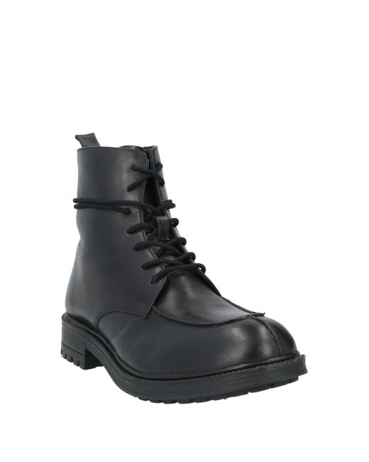 CafeNoir Black Ankle Boots Leather for men