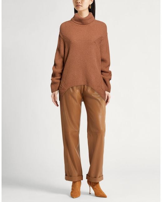 Daniele Fiesoli Brown Collezione N_01 Turtleneck Merino Wool, Cashmere