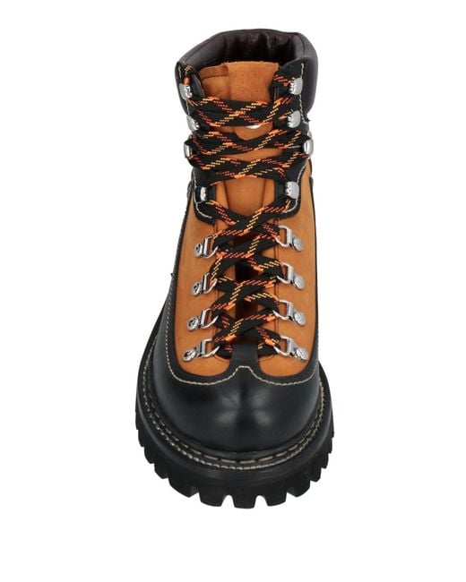 DSquared² Brown Ankle Boots Cow Leather for men