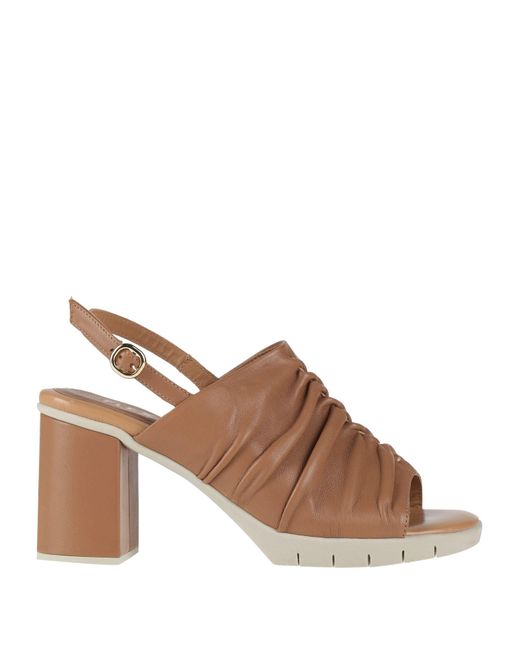 The Flexx Brown Camel Sandals Leather