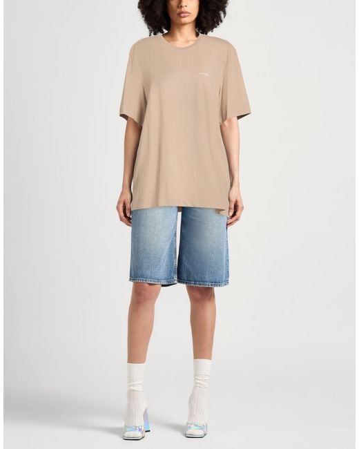MSGM Natural T-Shirt Cotton