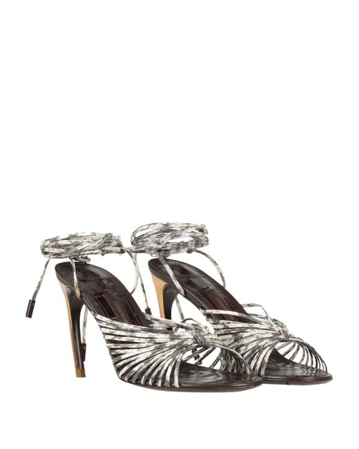 Ferragamo Metallic Sandals Leather