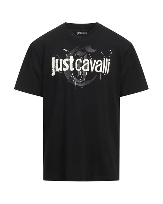 Just Cavalli Black T-Shirt Cotton for men