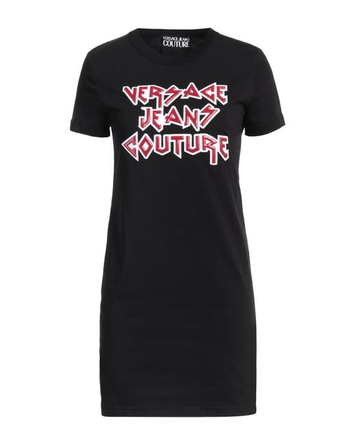 Versace Black Mini Dress Cotton