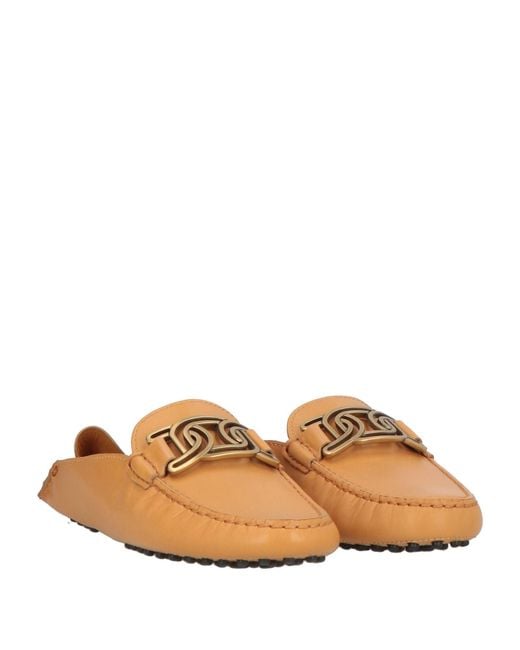 Tod's Natural Camel Mules & Clogs Leather