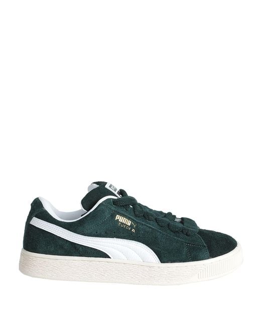 PUMA Green Suede Xl Hairy Shoes for men