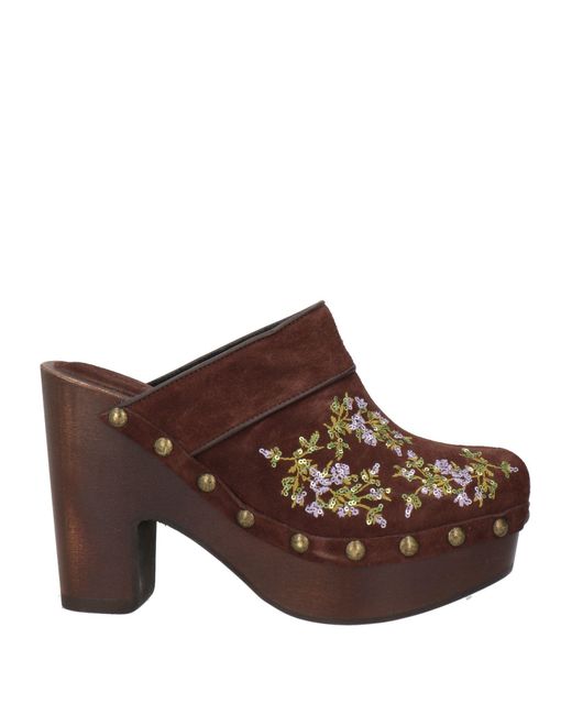 Philosophy Di Lorenzo Serafini Brown Mules & Clogs Leather