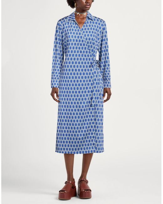 Replay Blue Midi-Kleid