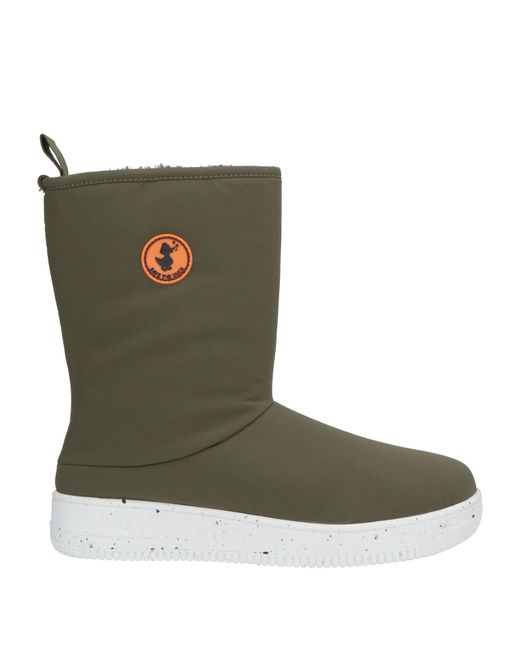 Acbc X Save The Duck Green Ankle Boots