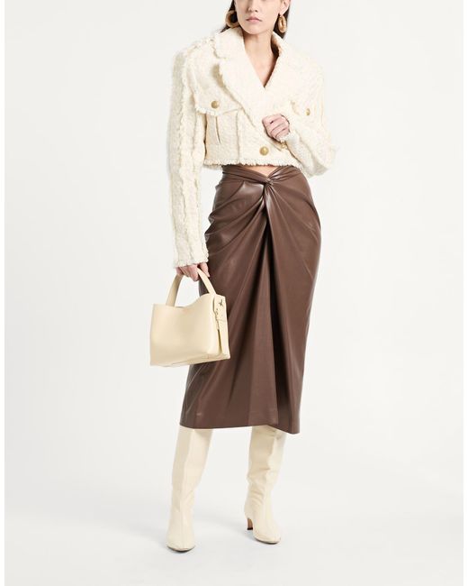 MSGM Brown Midi Skirt Polyester