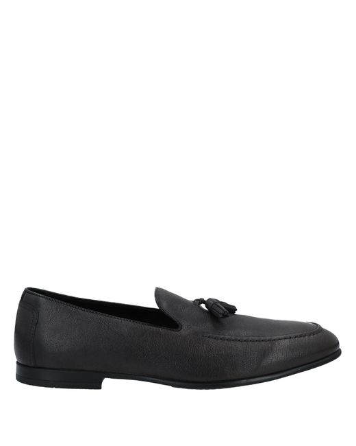 Doucal's Black Steel Loafers Soft Leather for men