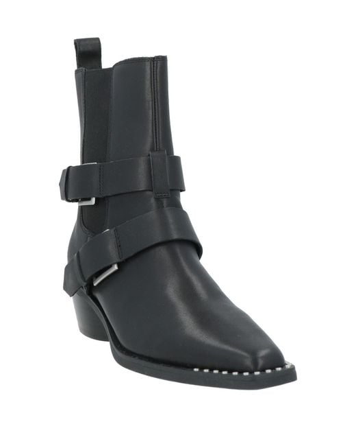 Ash Black Heron Ankle Boots Leather