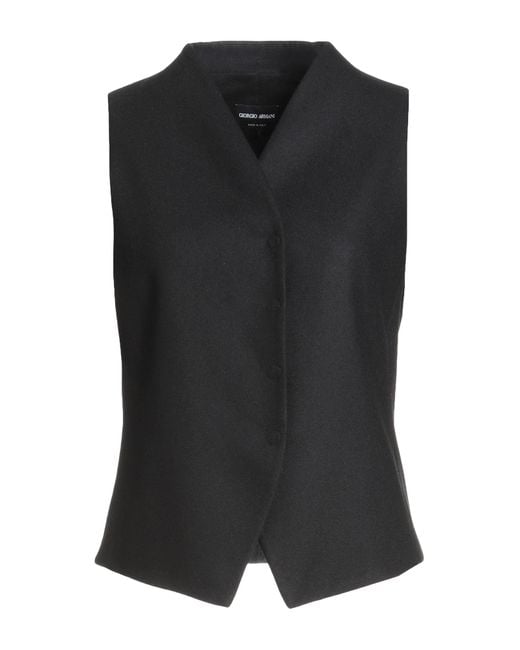 Giorgio Armani Black Tailored Vests