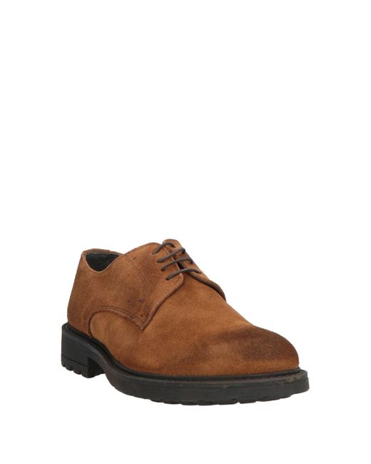 OVER/D Brown Lace-Up Shoes Leather for men