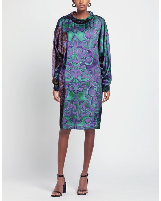 Clips Blue Midi Dress Polyester, Elastane