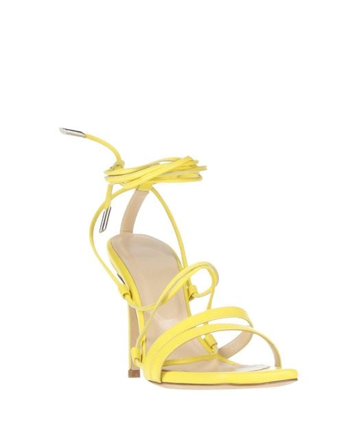 P.A.R.O.S.H. Yellow Sandals Lambskin