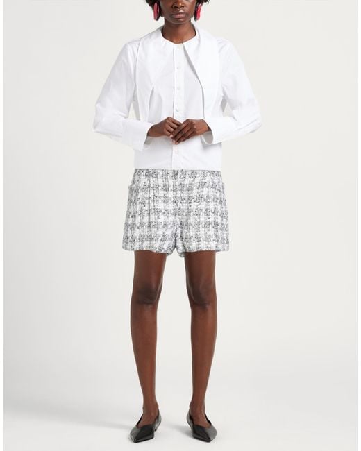 IRO Gray Shorts & Bermuda Shorts Cotton, Polyester, Acrylic, Polyamide, Metallic Fiber