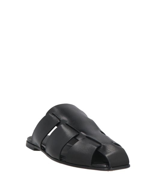 Officine Creative Black Mules & Clogs Leather