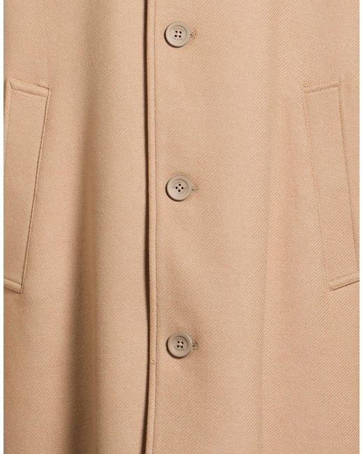 Herno Natural Camel Coat Virgin Wool, Polyamide for men
