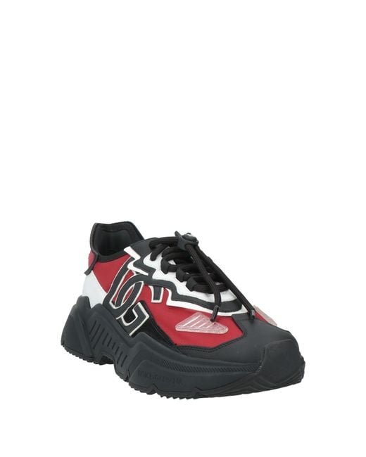 Dolce & Gabbana Red Brick Sneakers Textile Fibers, Calfskin for men