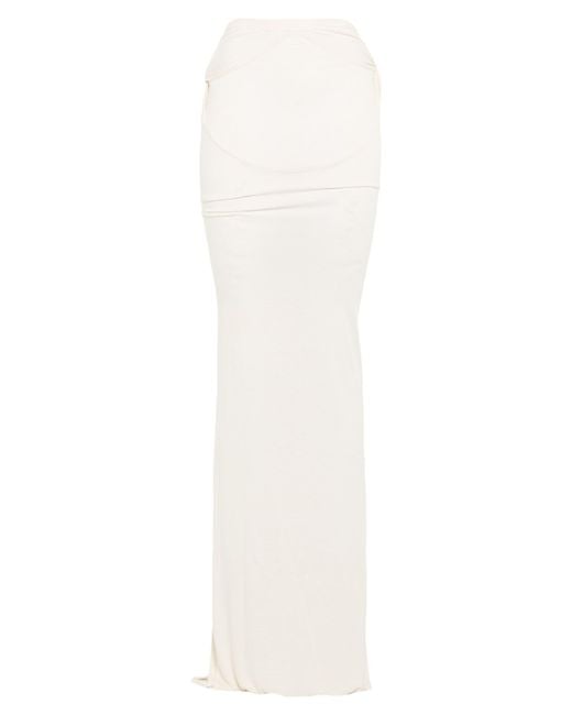Rick Owens White Maxi Skirt