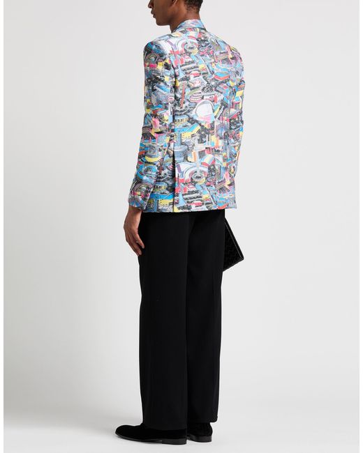Moschino Blue Couture Blazer Polyester for men