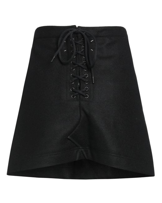 Maison Margiela Black Mini Skirt Wool, Polyamide