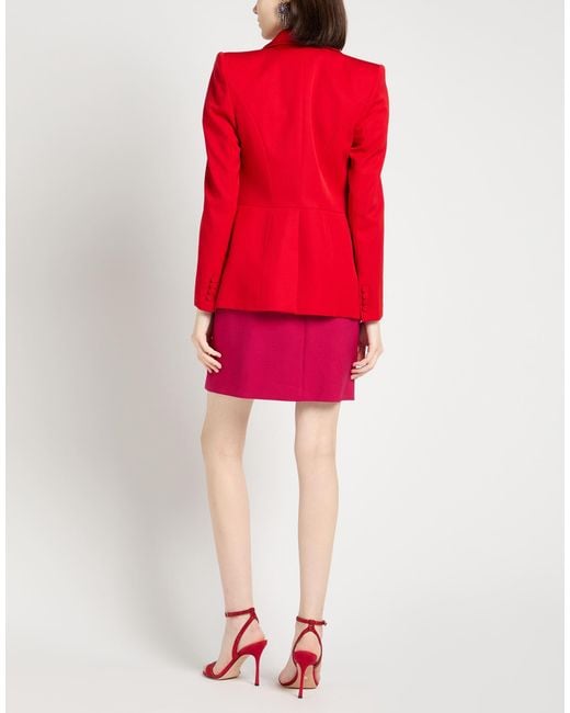 McQueen Red Blazer Virgin Wool