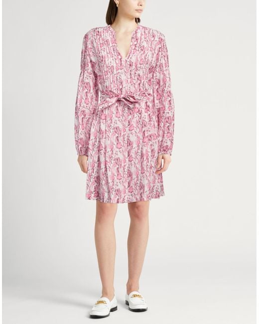 120% Lino Pink Fuchsia Mini Dress Linen