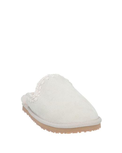 Mou White Mules & Clogs