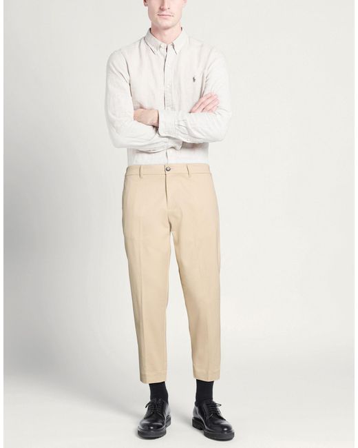 Gazzarrini Natural Pants Cotton, Elastane for men